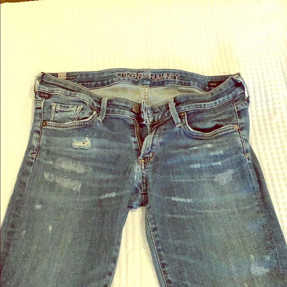 Citizens of Humanity. Skinny leg. Racer cut. Crop.